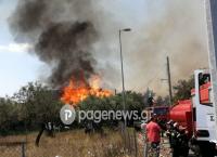 Φωτιά τώρα στο Μενίδι κοντά σε κατοικημένη περιοχή