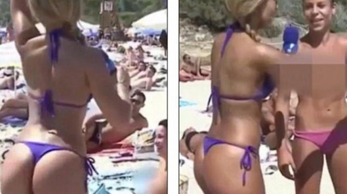 Τρέλα! Ρεπόρτερ βγήκε με στρινγκ και «δείχνει» το μέλλον της παρουσίασης στην τηλεόραση (vid)