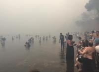 Έπεφταν στο νερό για να μην καούν από τη φωτιά – Πάνω από 700 άτομα διασώθηκαν μέσω θαλάσσης (pics)