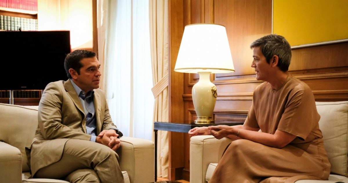 Τσίπρας: Συνάντηση με την Ευρωπαία επίτροπο για την πολιτική ανταγωνισμού