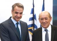 Μητσοτάκης: Συνάντηση με τον υπουργό Εξωτερικών της Γαλλίας