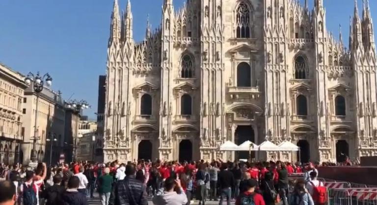 Milan – Ολυμπιακός: Βίντεο από τον κόσμο των «ερυθρόλευκων» στο Μιλάνο (vid)