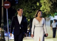 Αλέξης Τσίπρας: Η φωτογραφία με την Μπαζιάνα από τη δεξίωση για τον Σταϊνμάγερ
