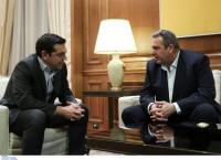 Συνάντηση Τσίπρα – Καμμένου: Μυστικό τετ α τετ στη ΛΑΕΔ – Γεύμα για να πέσουν οι τόνοι