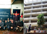 Ρουβίκωνας Φιλοσοφική: Όχι μόνο δεν φεύγει, αλλά κάνει και ρεμπέτικο πάρτι μέσα στο πανεπιστήμιο