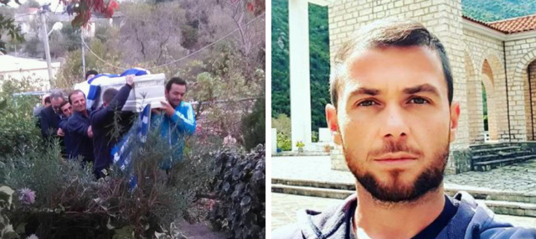 Κωνσταντίνος Κατσίφας: Τυλιγμένη με τη γαλανόλευκη η σορός του 35χρονου (pics)