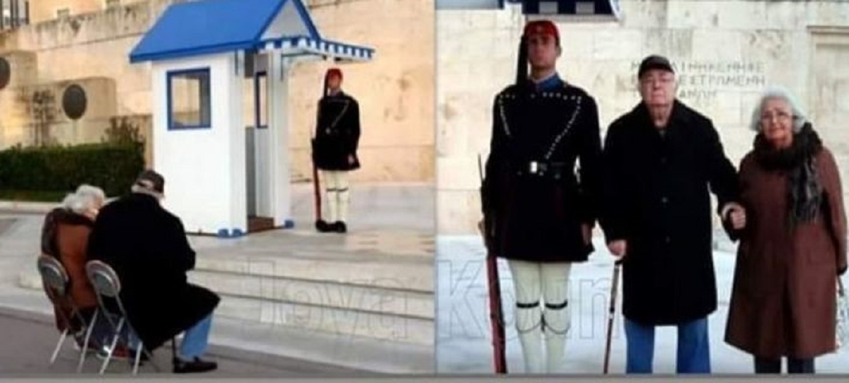 Παππούδες καμαρώνουν τον Εύζωνα εγγονό τους και συγκινούν όλη την Ελλάδα (pics)