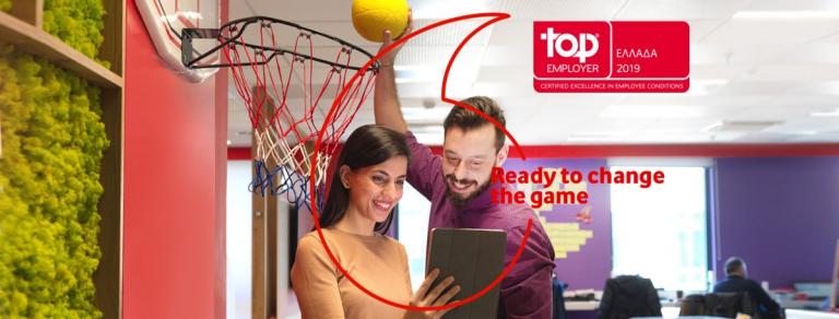 Vodafone Ελλάδας: Διακρίθηκε ως Top Employer 2019