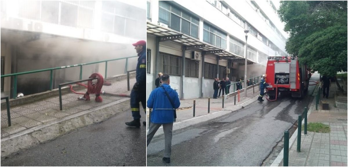 Φωτιά στο ΑΠΘ: Σκηνές πανικού με εγκλωβισμένους – Οι πυροσβέστες έσπασαν τζάμια και λουκέτα (vids)