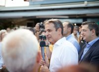 Εκλογές 2019: Στα γραφεία της Νέας Δημοκρατίας ο Κυριάκος Μητσοτάκης