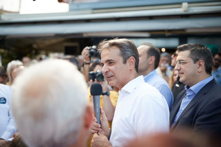 Εκλογές 2019: Στα γραφεία της Νέας Δημοκρατίας ο Κυριάκος Μητσοτάκης