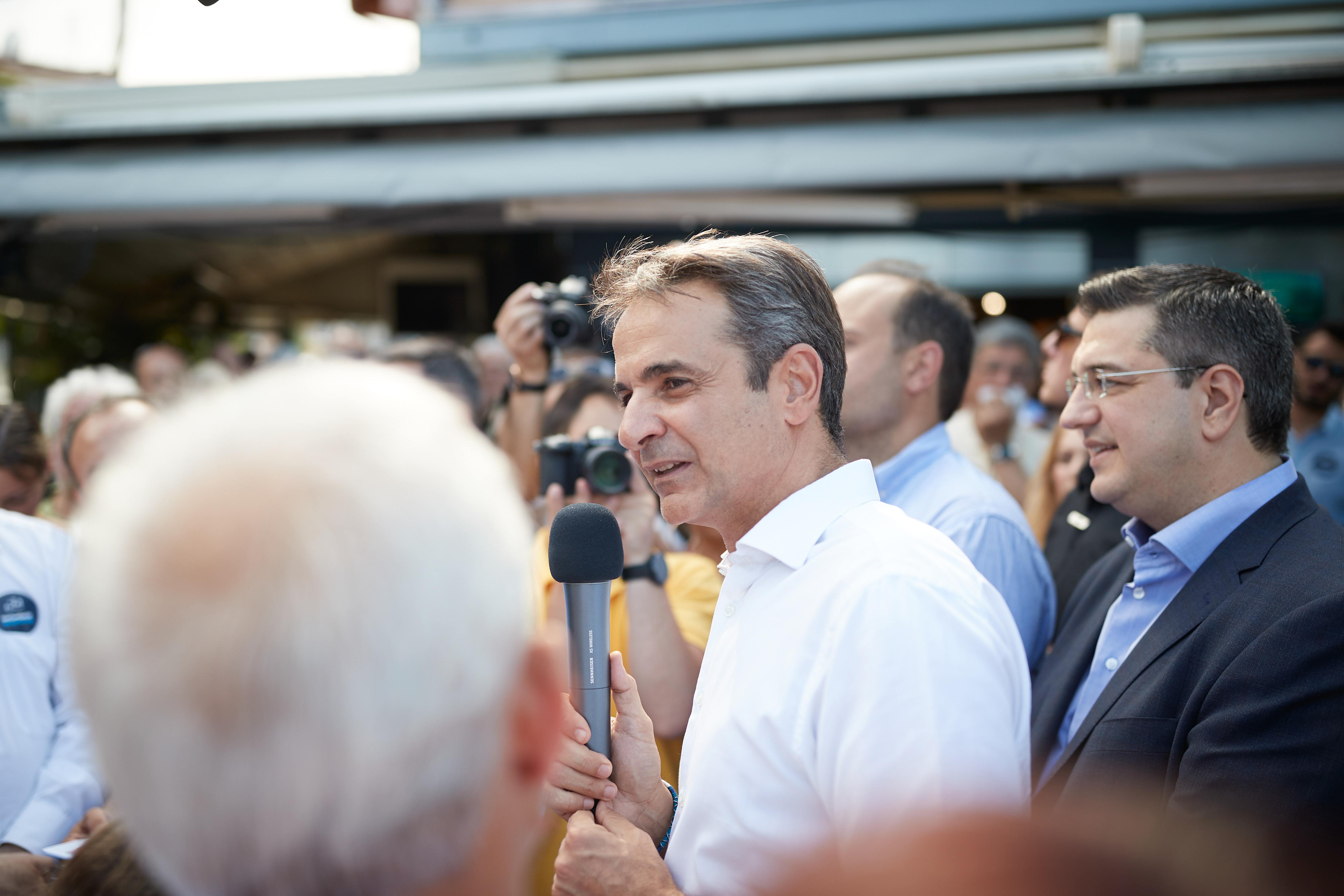 Εκλογές 2019: Στα γραφεία της Νέας Δημοκρατίας ο Κυριάκος Μητσοτάκης