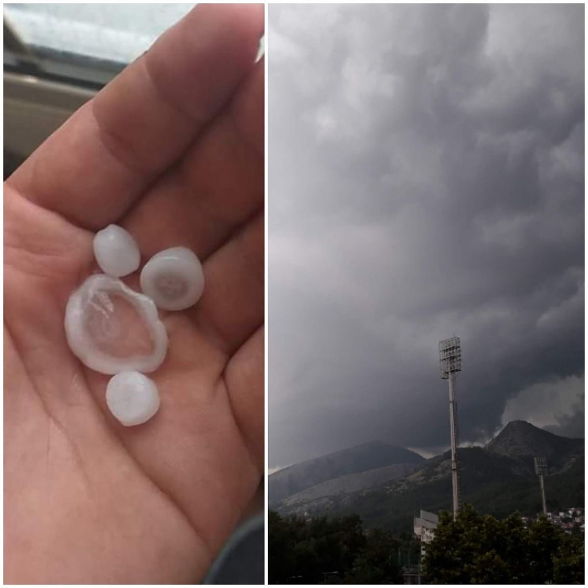 Ξάνθη: Έπεσε χαλάζι σε μέγεθος φουντουκιού (pic)