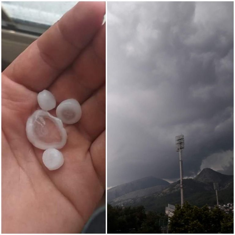 Ξάνθη: Έπεσε χαλάζι σε μέγεθος φουντουκιού (pic)