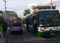 Μενίδι: Φωτιά σε λεωφορείο