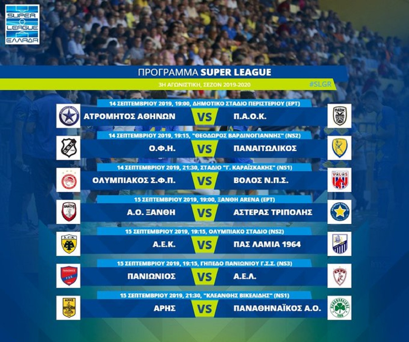 Super League: Το πανόραμα της 3ης αγωνιστικής