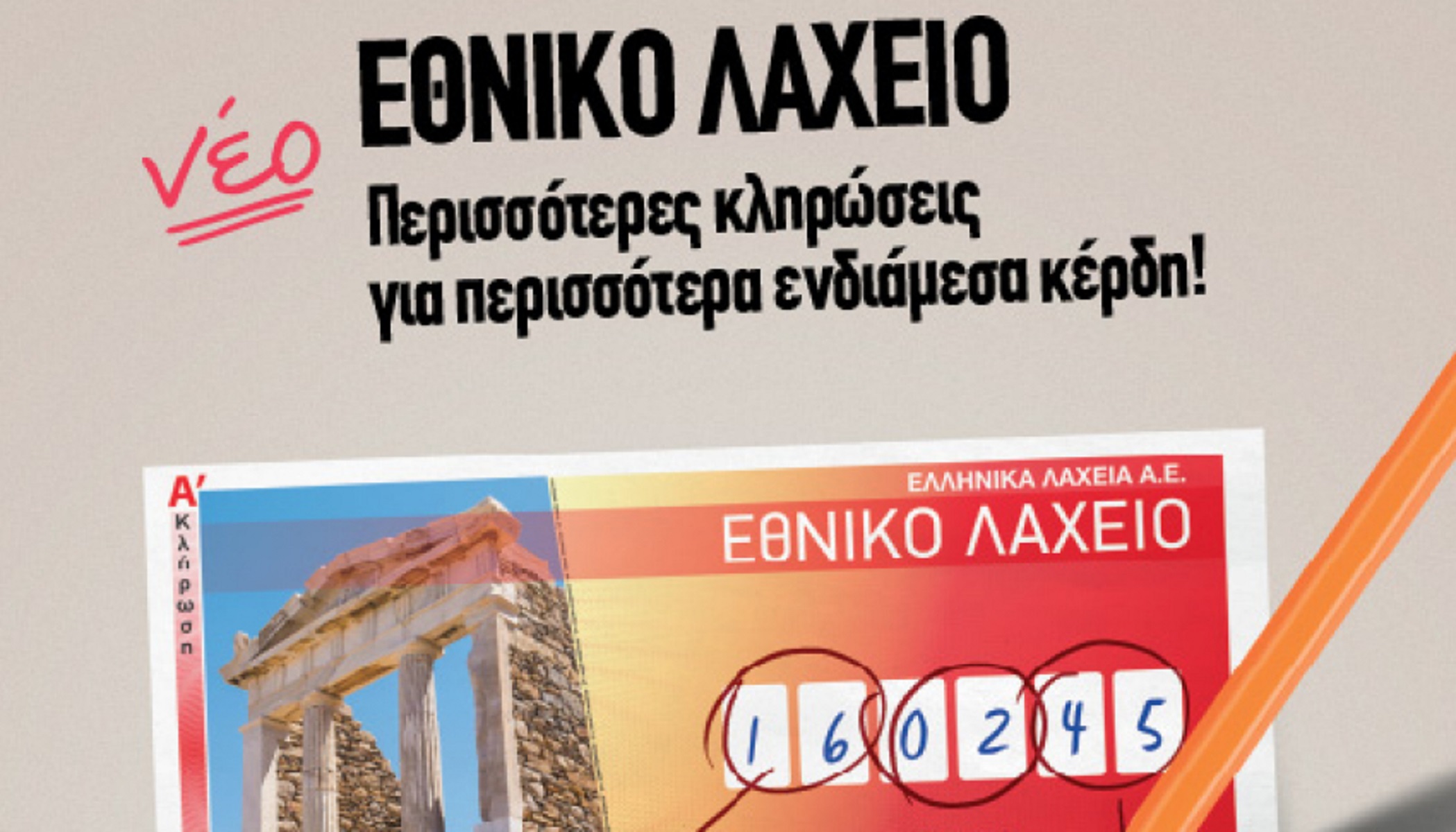 Νέα έκδοση του Εθνικού Λαχείου – Αύριο η πρώτη κλήρωση του 2020