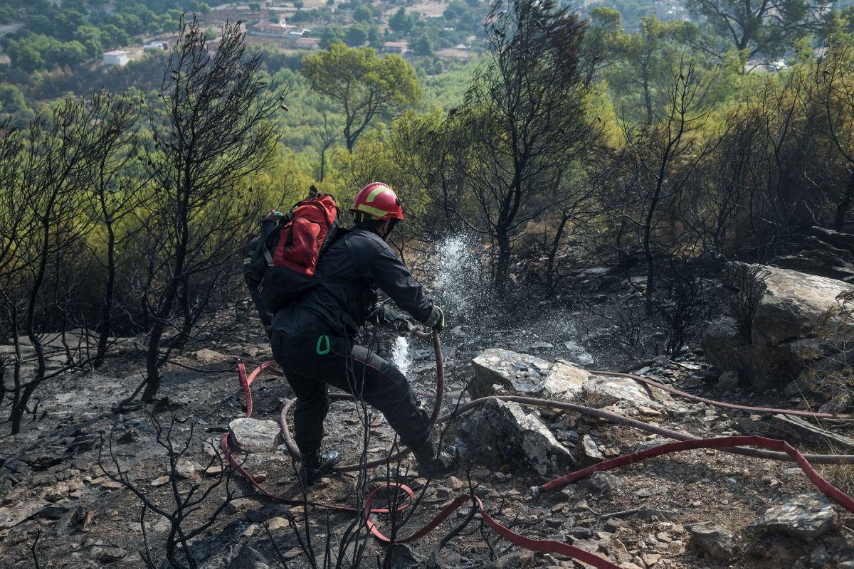 Φωτιά στο Πόρτο Ράφτη: Υπό μερικό έλεγχο η πυρκαγιά