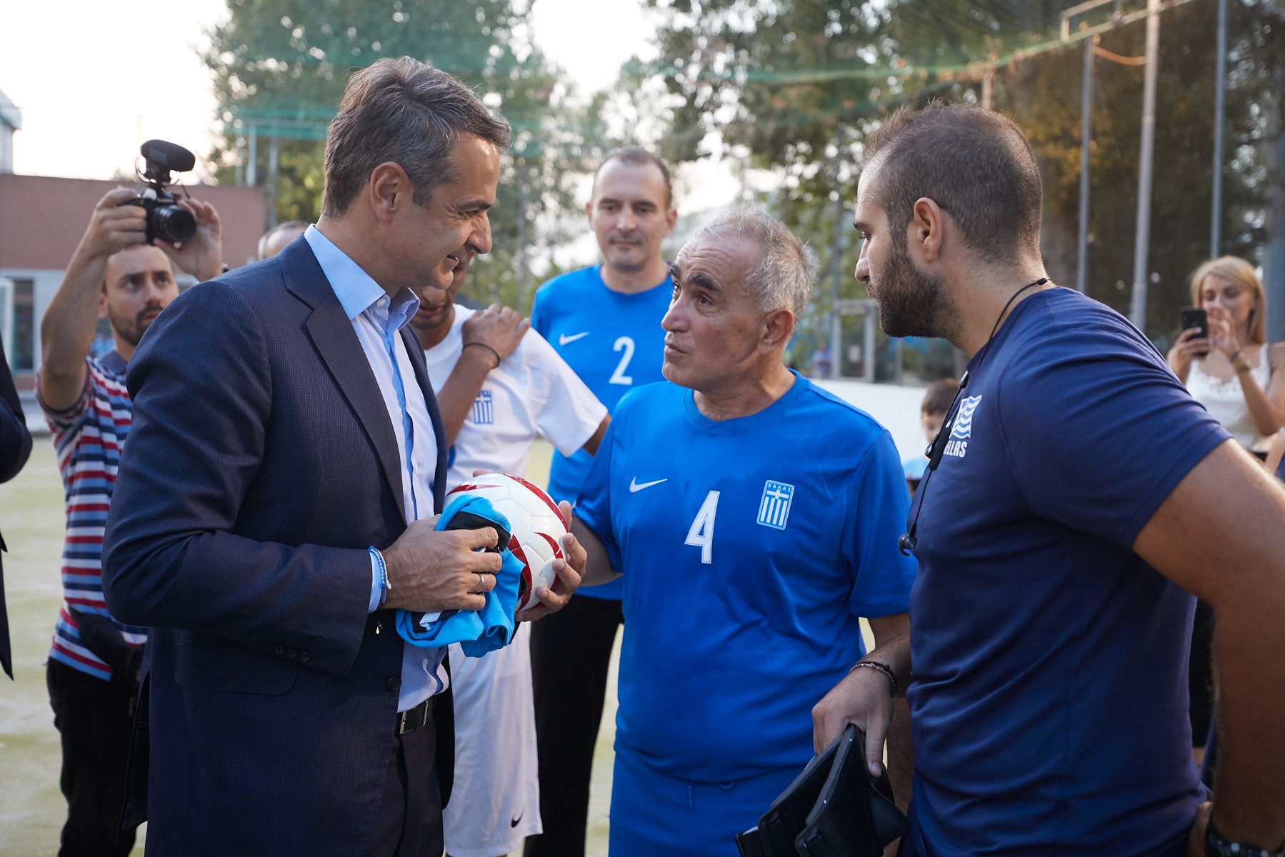 Κυριάκος Μητσοτάκης: Συναντήθηκε με την εθνική ομάδα ποδοσφαίρου τυφλών
