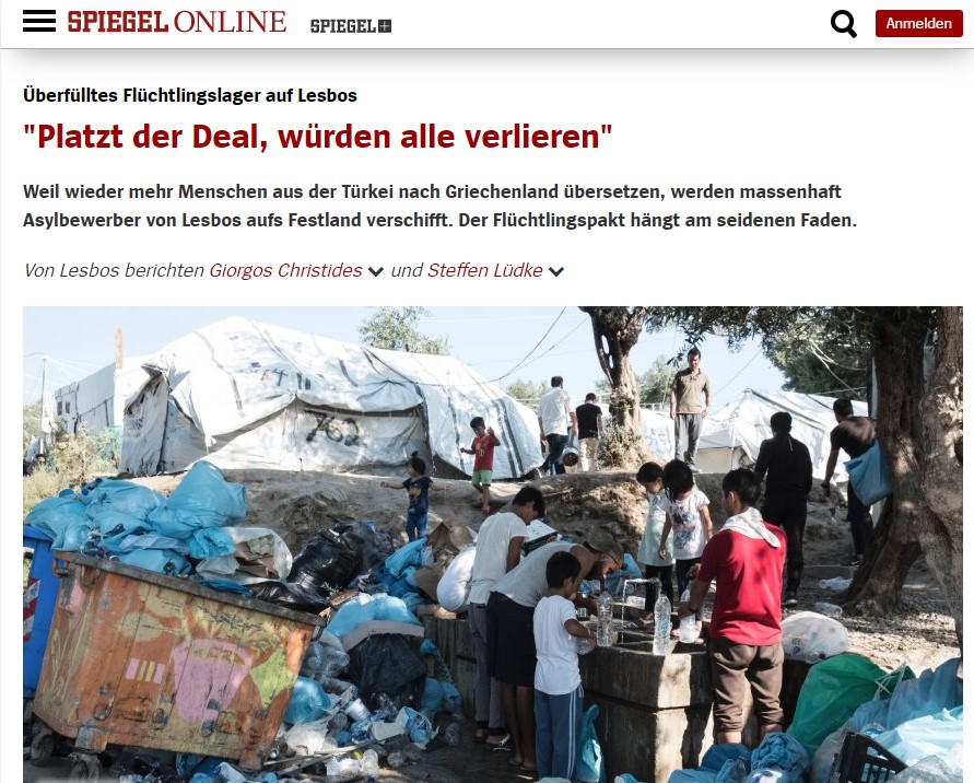 Spiegel: “Η συμφωνία με την Τουρκία για τους πρόσφυγες κρέμεται σε μια κλωστή”