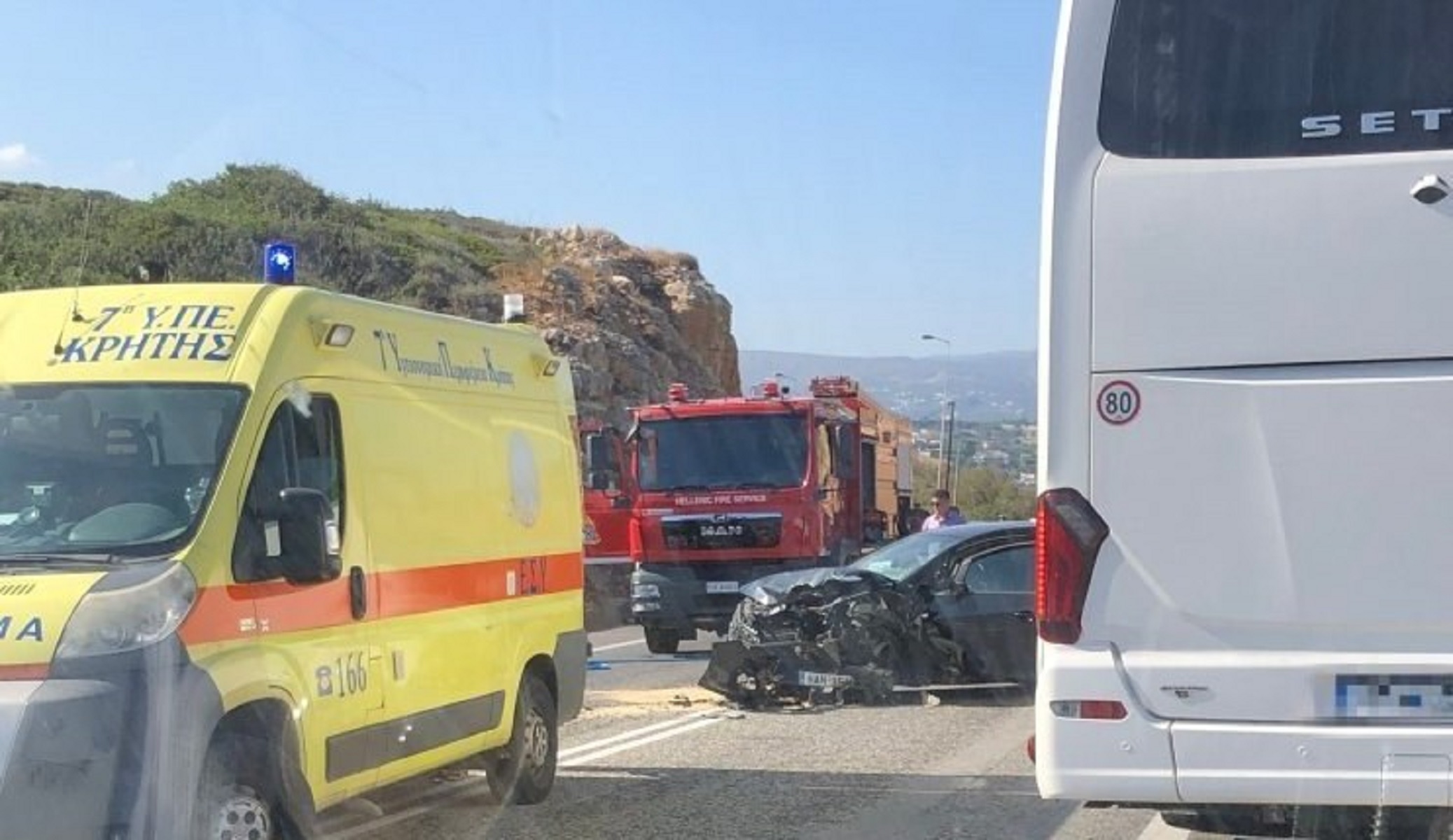 Ρέθυμνο: Ώρες αγωνίας για τα δύο κοριτσάκια που τραυματίστηκαν στο τροχαίο