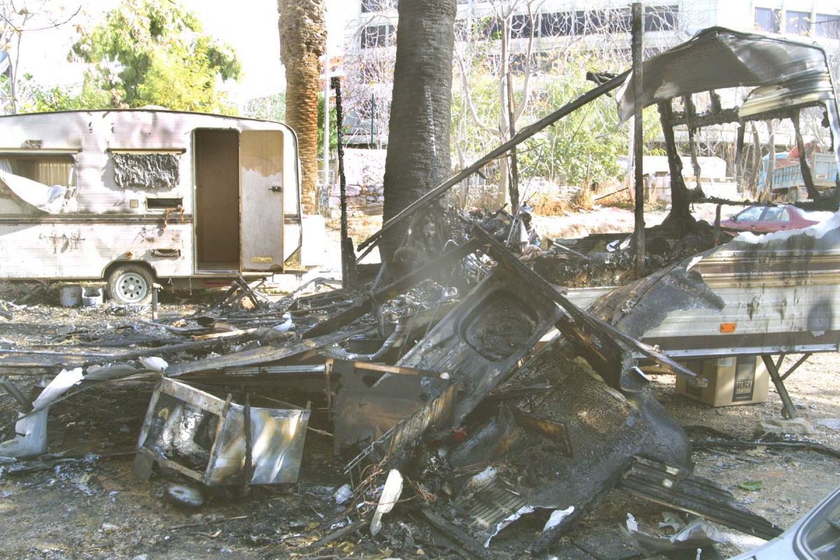 Θεσσαλονίκη: Ένα νεκρό άτομο από πυρκαγιά σε τροχόσπιτο στην Ασπροβάλτα