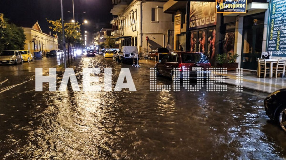 Ηλεία: “Βούλιαξε” ο Πύργος – Εγκλωβισμοί από τις πρωτοφανείς πλημμύρες