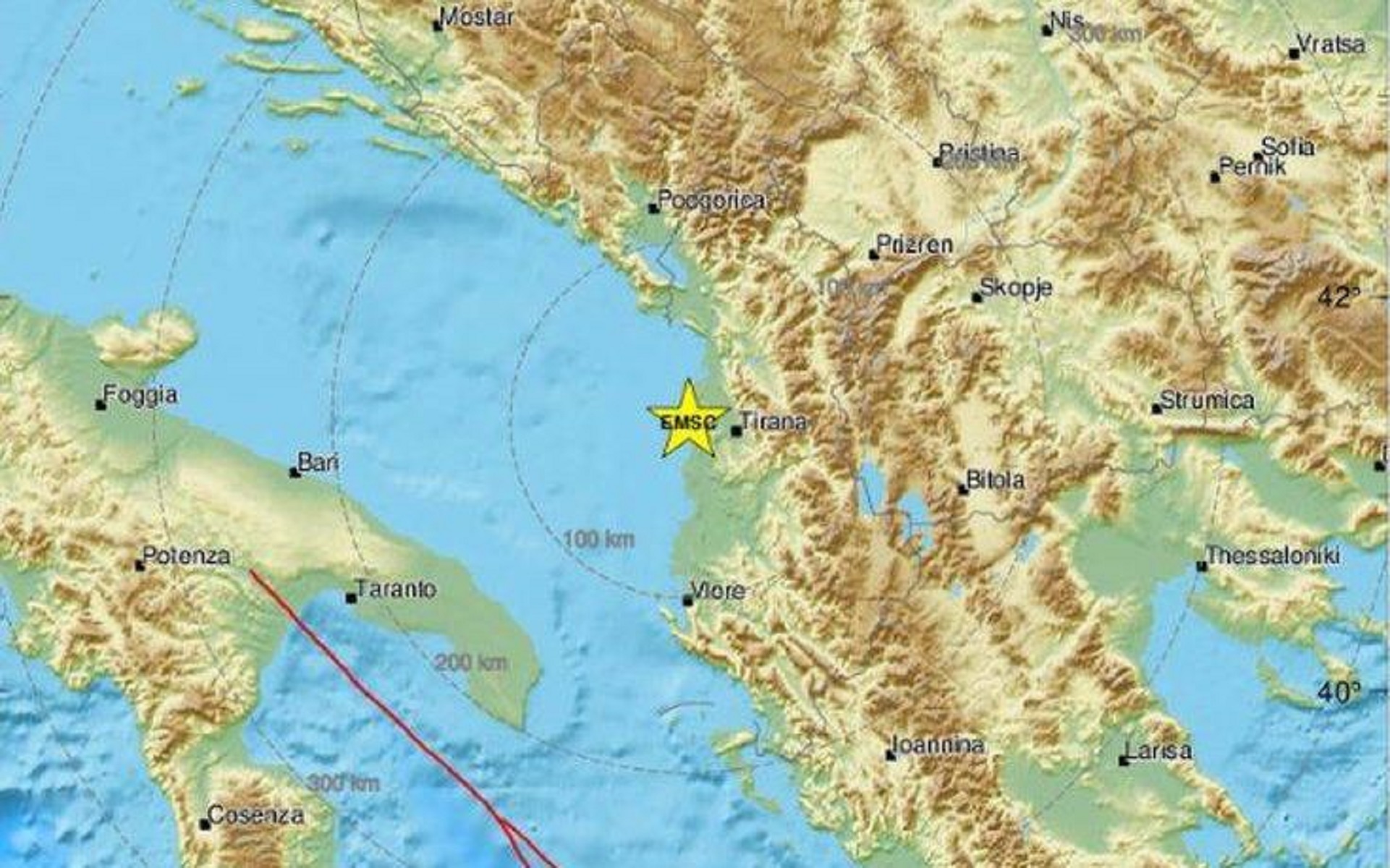 Αλβανία: Σεισμός 4,5 Ρίχτερ