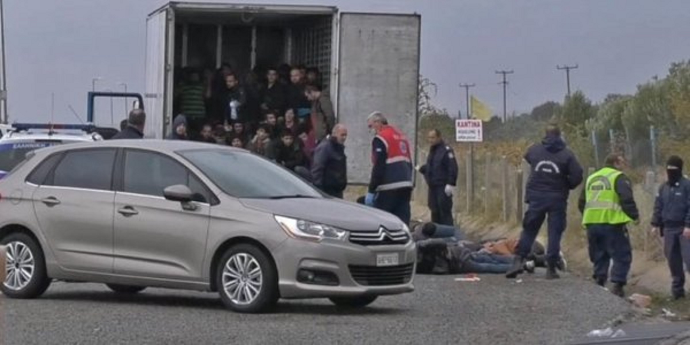 Λάρισα: Κλείδωσαν πρόσφυγες σε φορτηγό ψυγείο