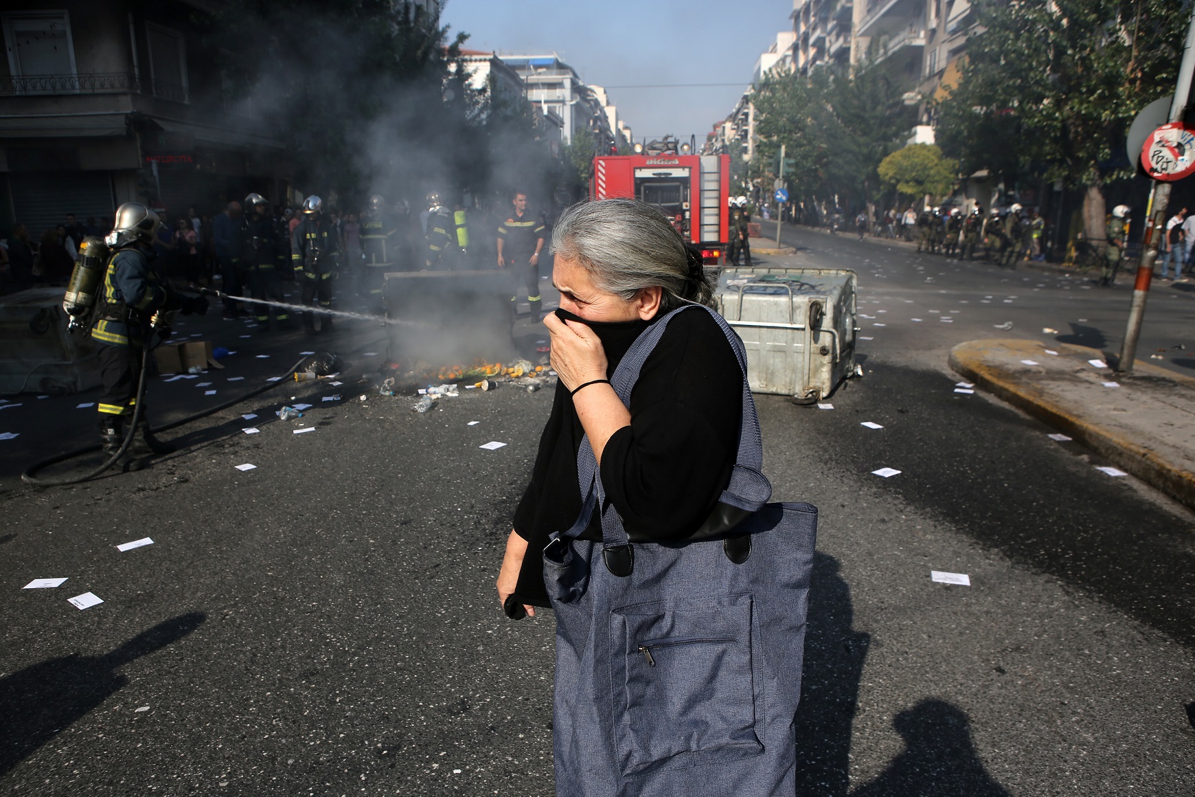 Ένταση και χημικά στο κέντρο της Αθήνας