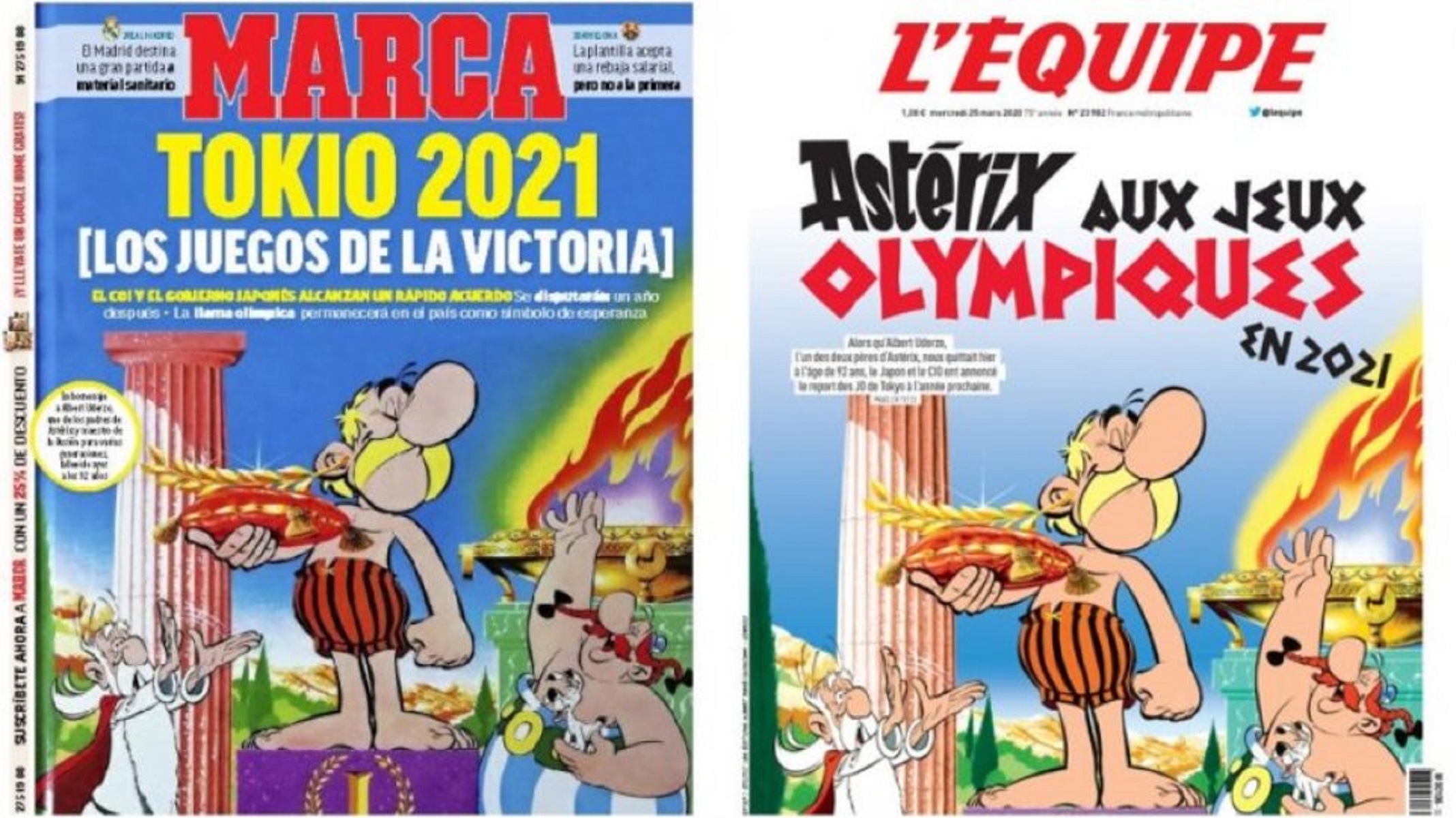 Ολυμπιακοί Αγώνες 2020 αναβολή: Όταν “Marca” και “L’ Equipe” συνάντησαν τον Αστερίξ και τον Οβελίξ