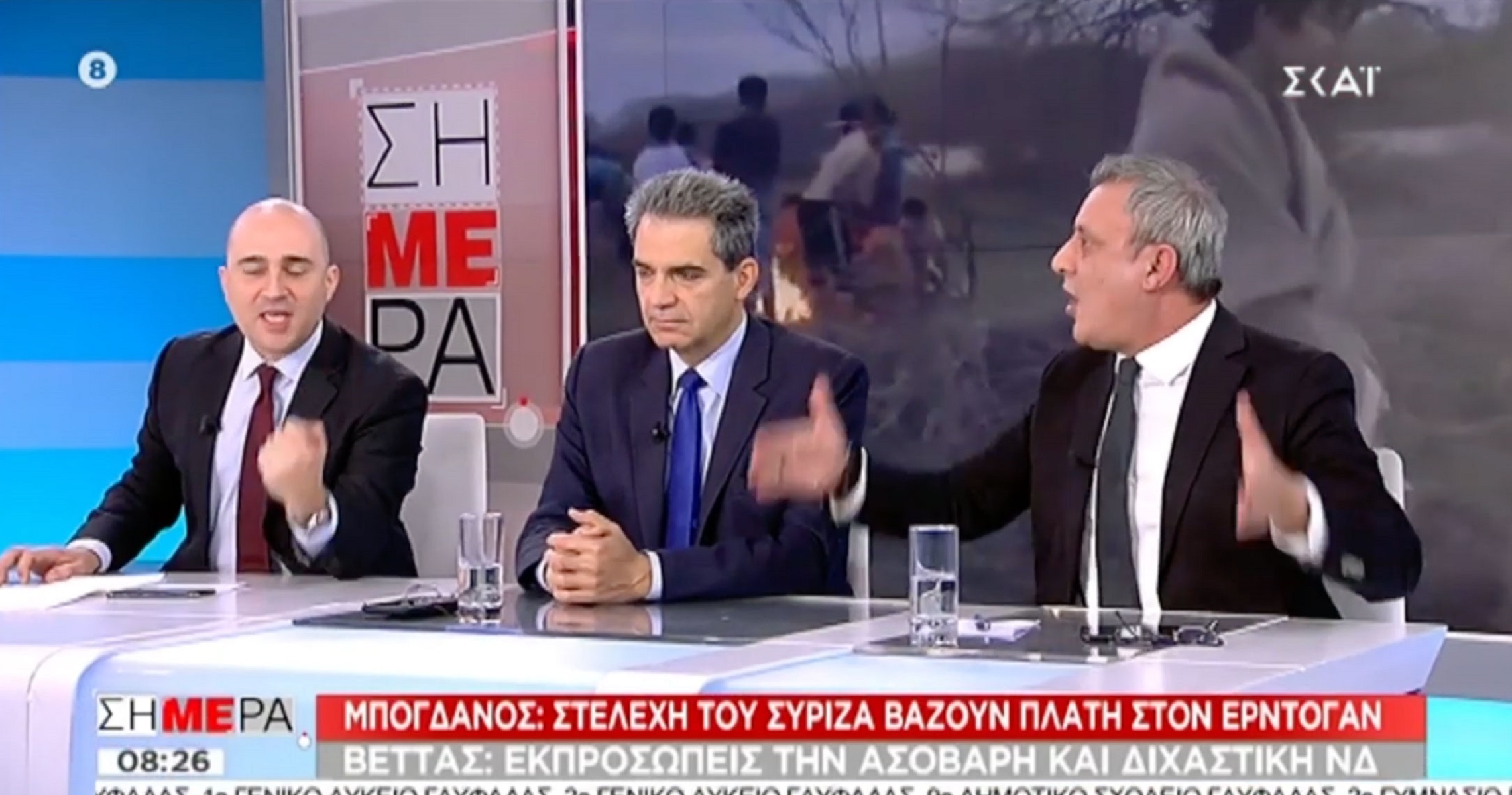 Κωνσταντίνος Μπογδάνος – Δημήτρης Βέττας:  Άγριος καβγάς στο πλατό του ΣΚΑΪ
