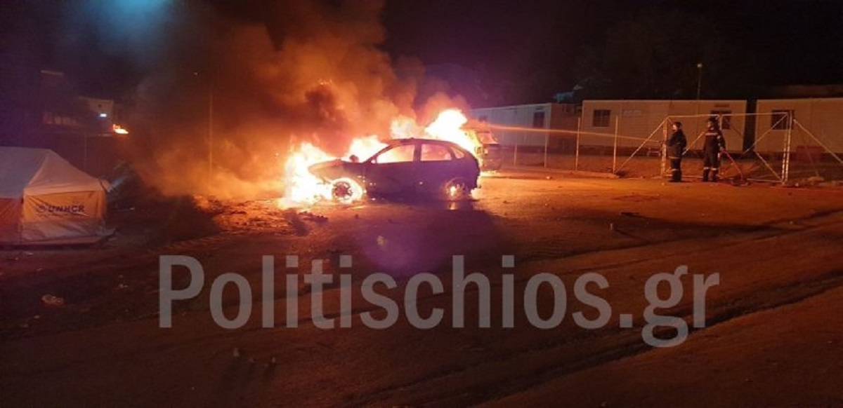 Χίος επεισόδια ΒΙΑΛ: Τρεις συλλήψεις για τα επεισόδια στον καταυλισμό