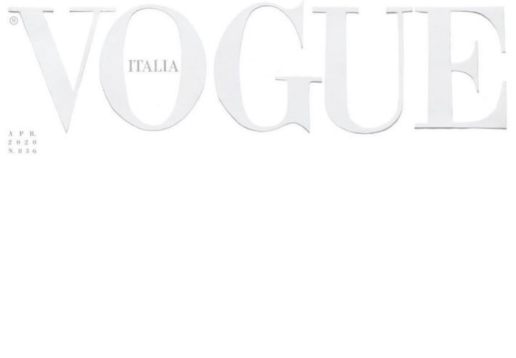 Ιταλική Vogue: Κυκλοφορεί με ολόλευκο εξώφυλλο για πρώτη φορά στην ιστορία της
