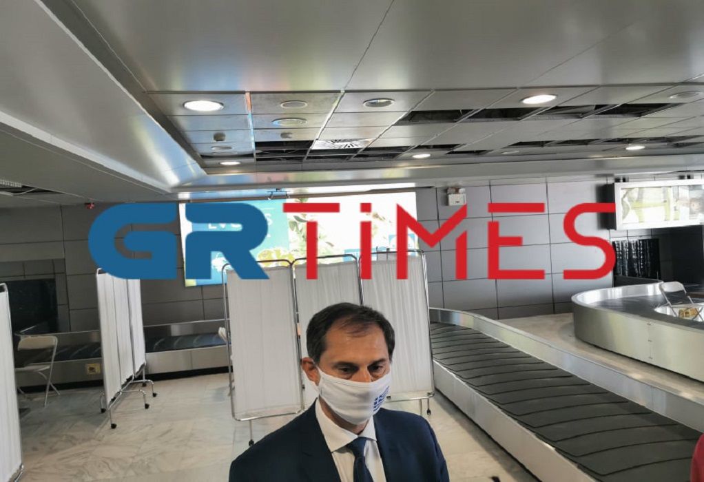 Θεοχάρης αεροδρόμιο «Μακεδονία»: Αυτοψία του υπουργού Τουρισμού