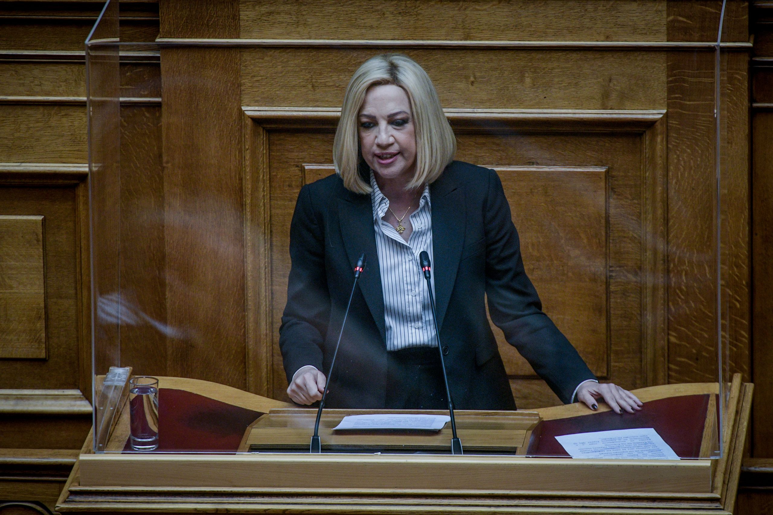 Φώφη Γεννηματά Βουλή: Θα ψηφίσουμε την παραπομπή Παπαγγελόπουλου