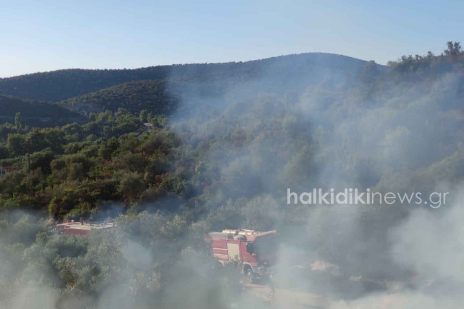 Φωτιά Σιθωνία Χαλκιδικής: Ξέσπασε πυρκαγιά στην περιοχή Τριστινίκα
