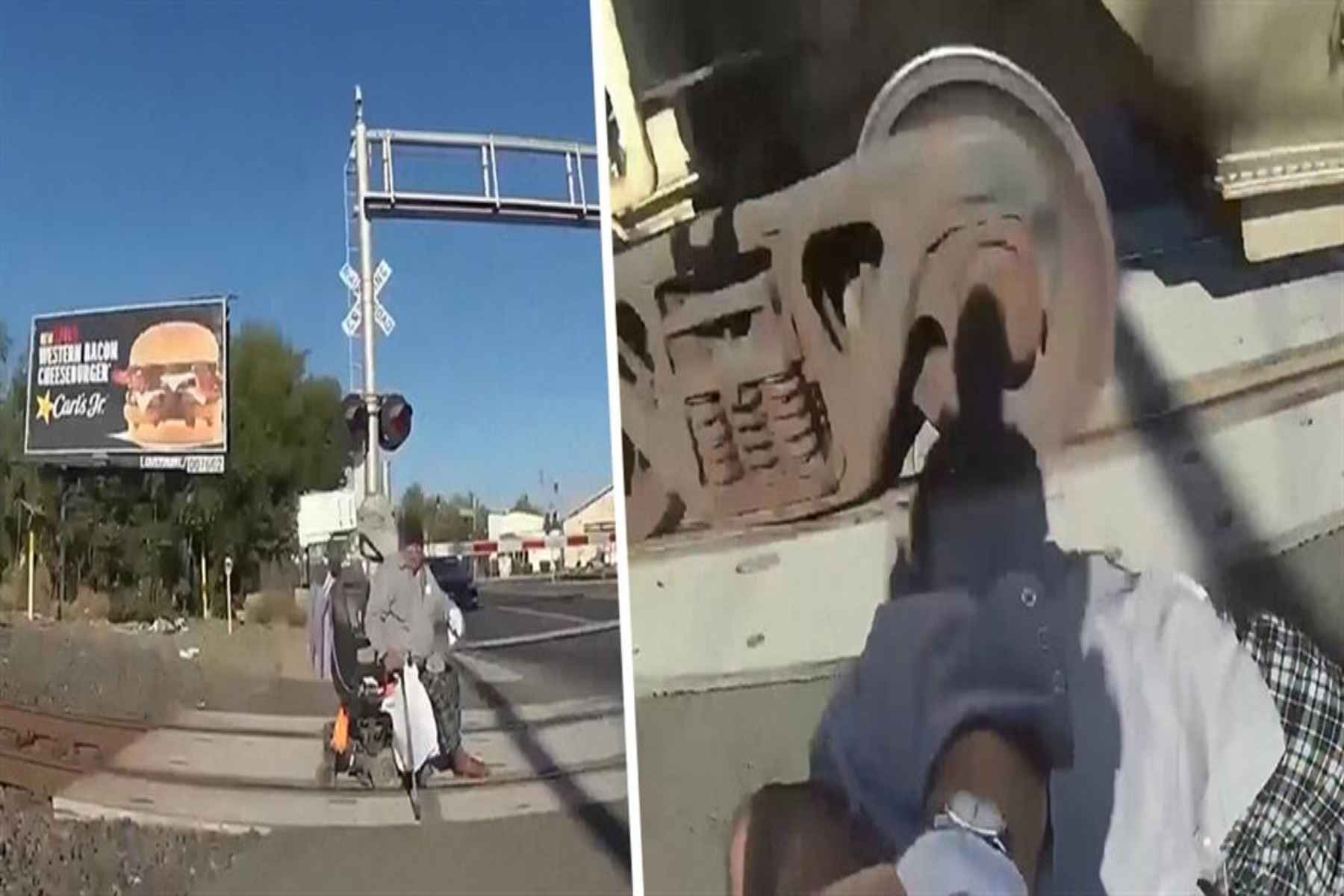 Καλιφόρνια διάσωση: Γυναίκα αστυνομικός έσωσε άνδρα σε αναπηρικό αμαξίδιο από διερχόμενο τρένο