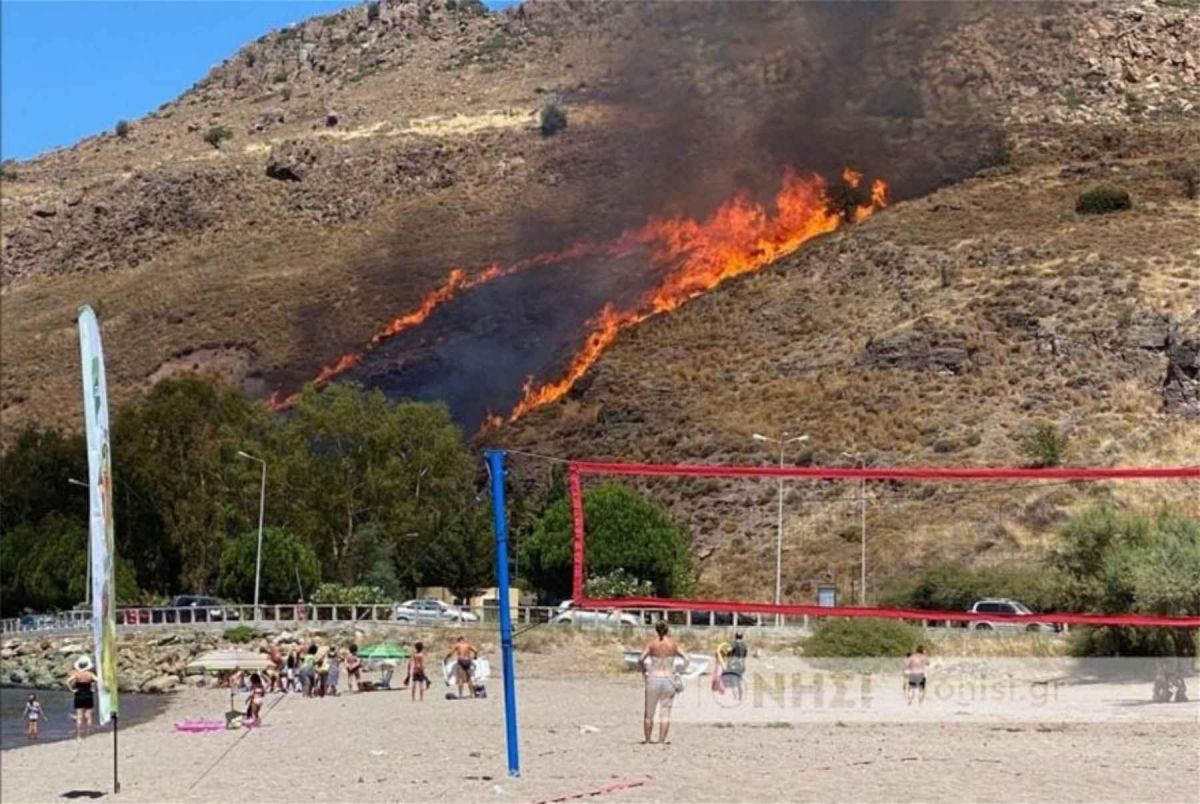 Φωτιά Μυτιλήνη: Σε ύφεση βρίσκεται η πυρκαγιά