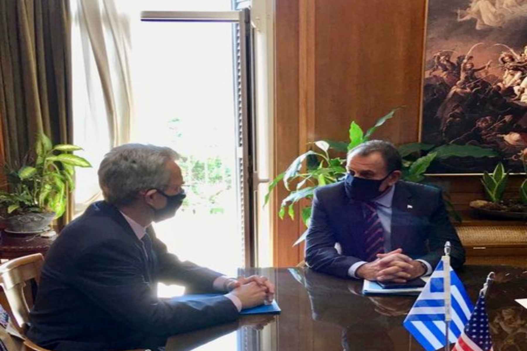 Συνάντηση Παναγιωτόπουλου – Πάιατ: Η Ελλάδα πυλώνα ασφαλείας και σταθερότητας στην Ανατολική Μεσόγειο