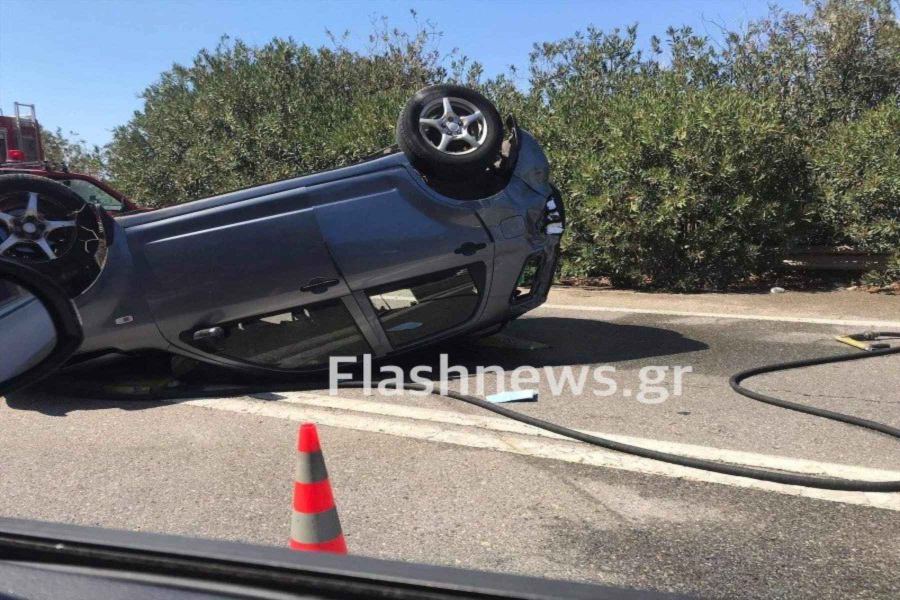 Τροχαίο Κρήτη: Ανετράπη αυτοκίνητο – Στο νοσοκομείο ένα ζευγάρι