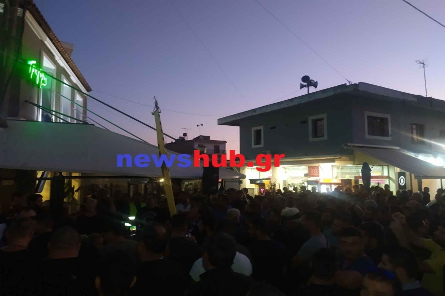 Επεισόδια Κρήτη: Δύο χιλιάδες πολίτες στη συγκέντρωση στο Τυμπάκι