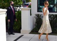 Μελάνια Τραμπ: Φόρεσε midi φόρεμα 4.500 δολαρίων και πήγε να ψηφίσει χωρίς μάσκα