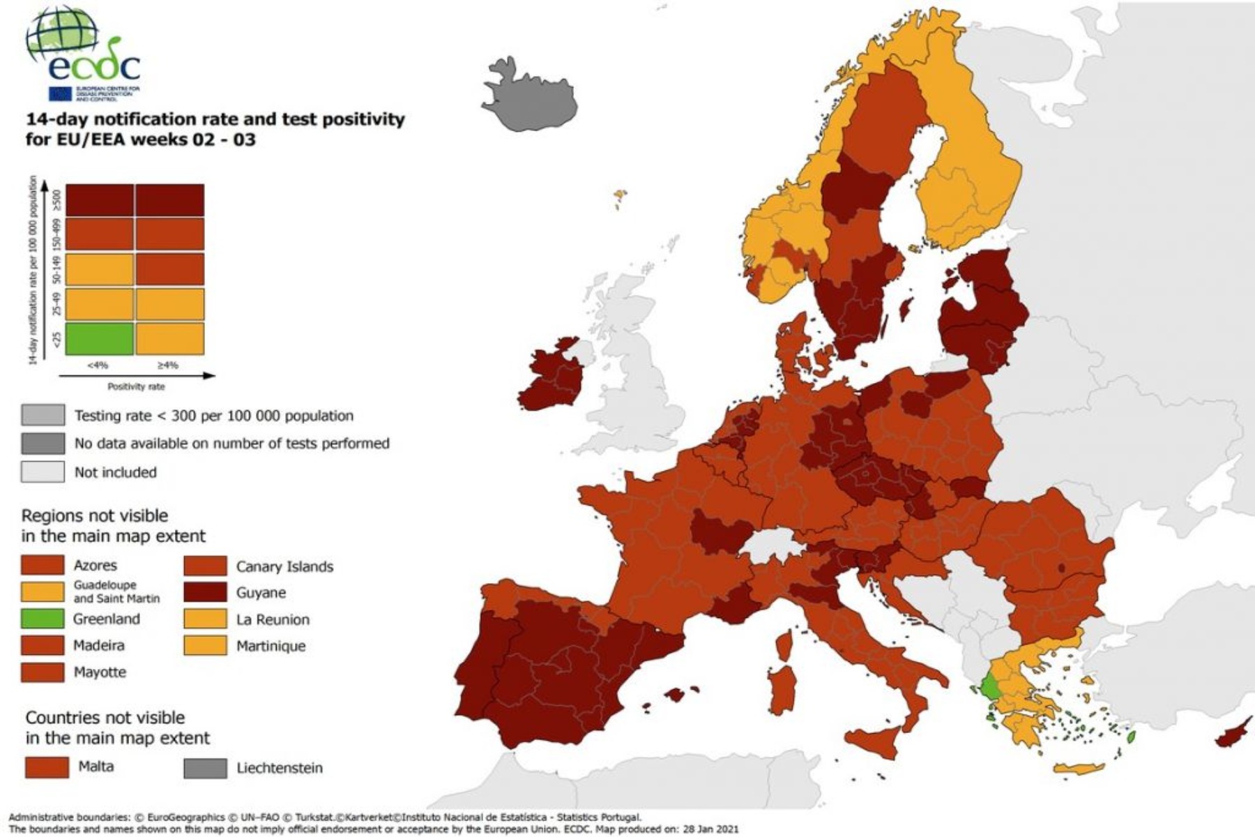 ECDC: Χειροτερεύουν τα πράγματα σε όλη την Ευρώπη με τον κορωνοϊό – Στην Ελλάδα οι μόνες «πράσινες» περιοχές