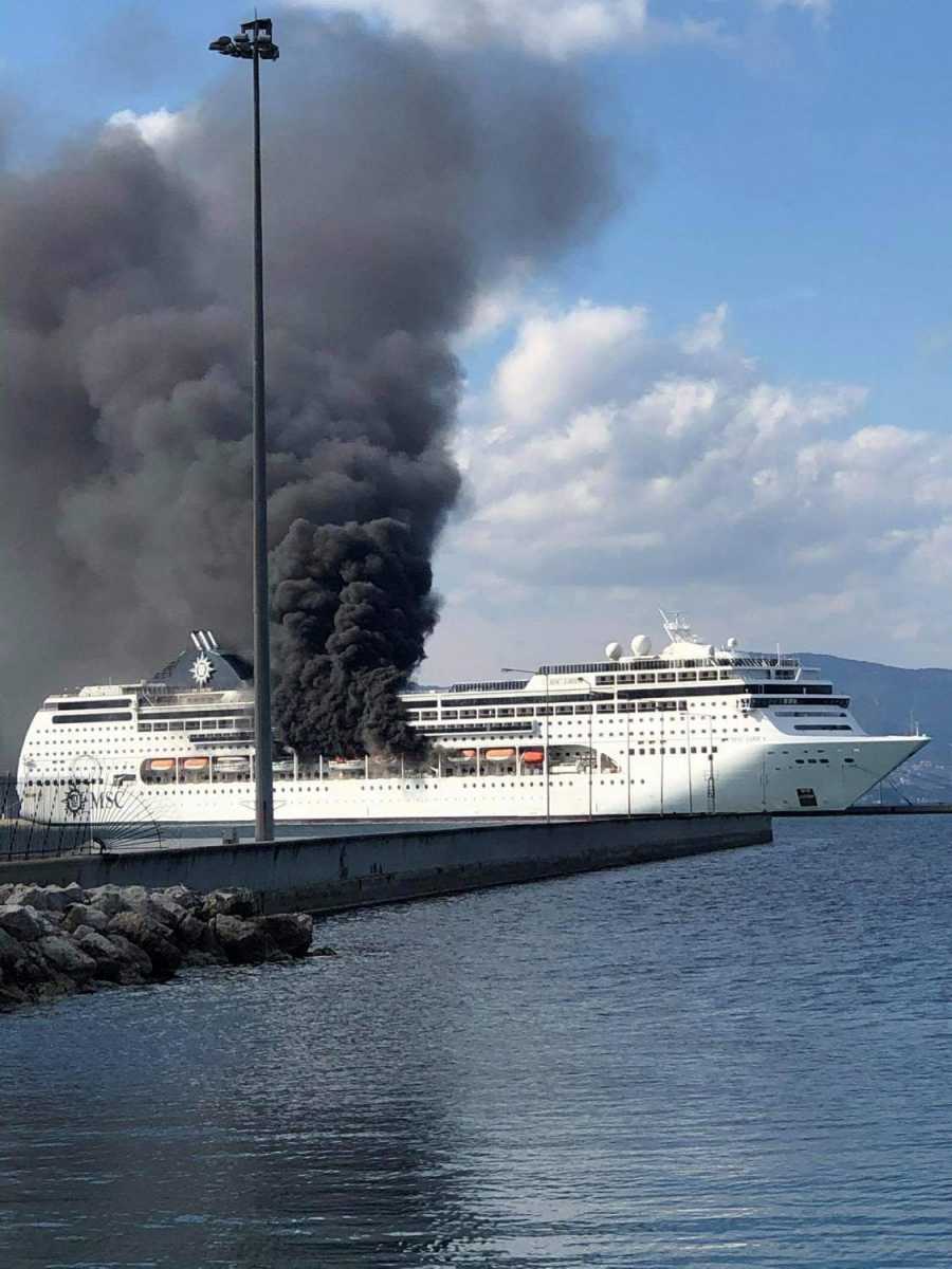 Φωτιά σε κρουαζιερόπλοιο: Συναγερμός στην Πυροσβεστική