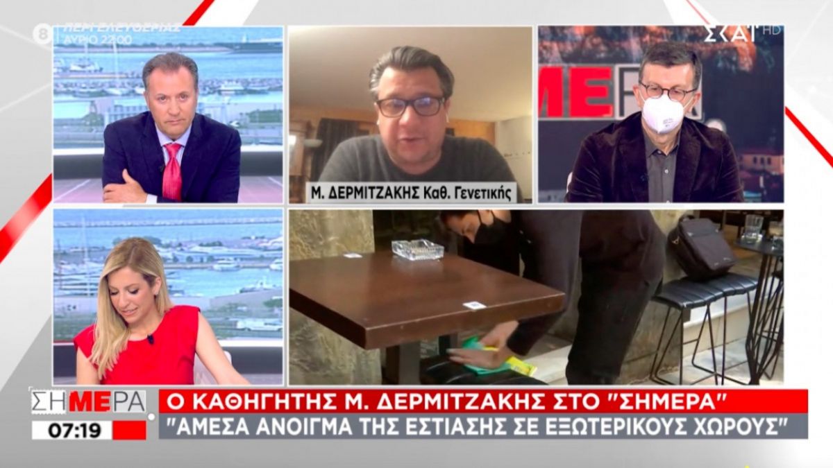 Δερμιτζάκης για κρούσματα: Καλό σενάριο τα 2.000 το Πάσχα