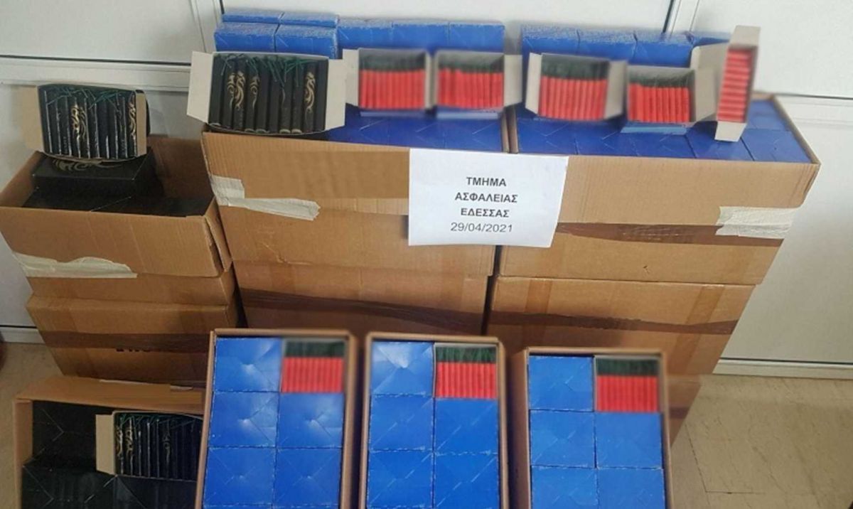 Έδεσσα: Κατασχέθηκαν πάνω από 24.700 κροτίδες