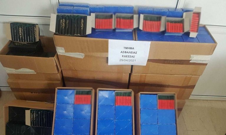 Έδεσσα: Κατασχέθηκαν πάνω από 24.700 κροτίδες