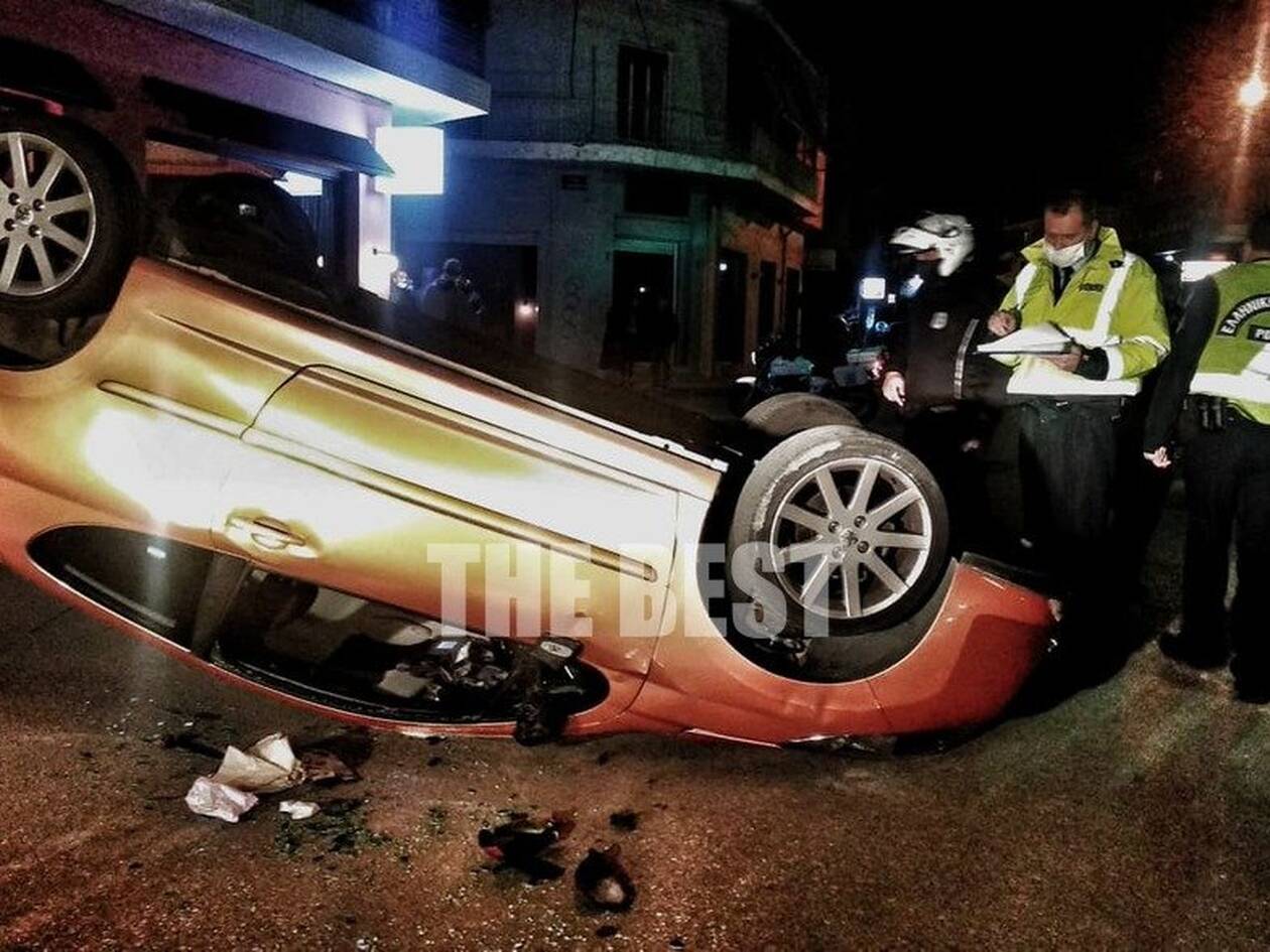 Πάτρα τροχαίο: Αναποδογύρισε αυτοκίνητο