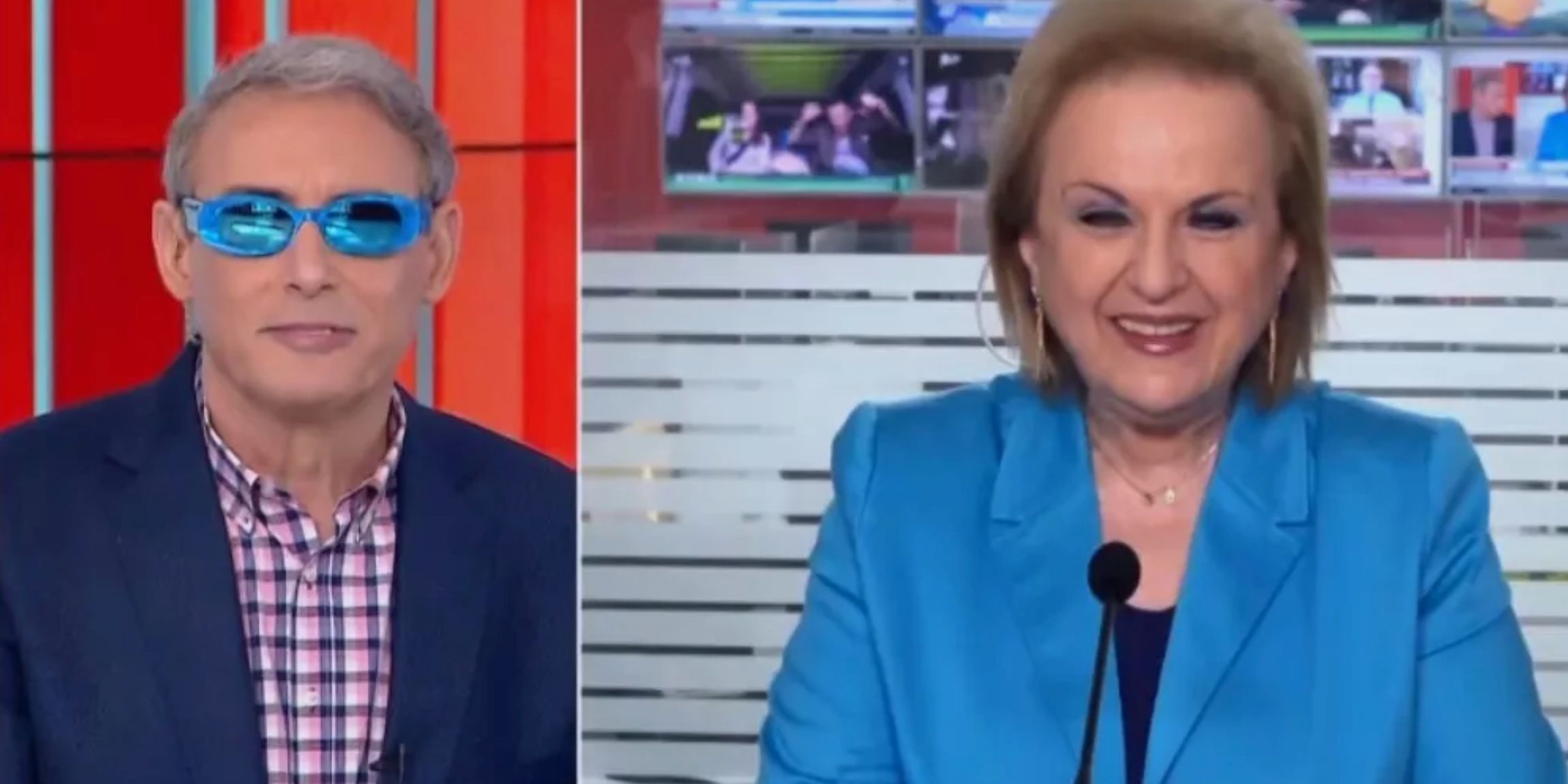 Χασαπόπουλος – Βούλγαρη φόρεσαν on air τα μπλε γυαλιά της Παγώνη